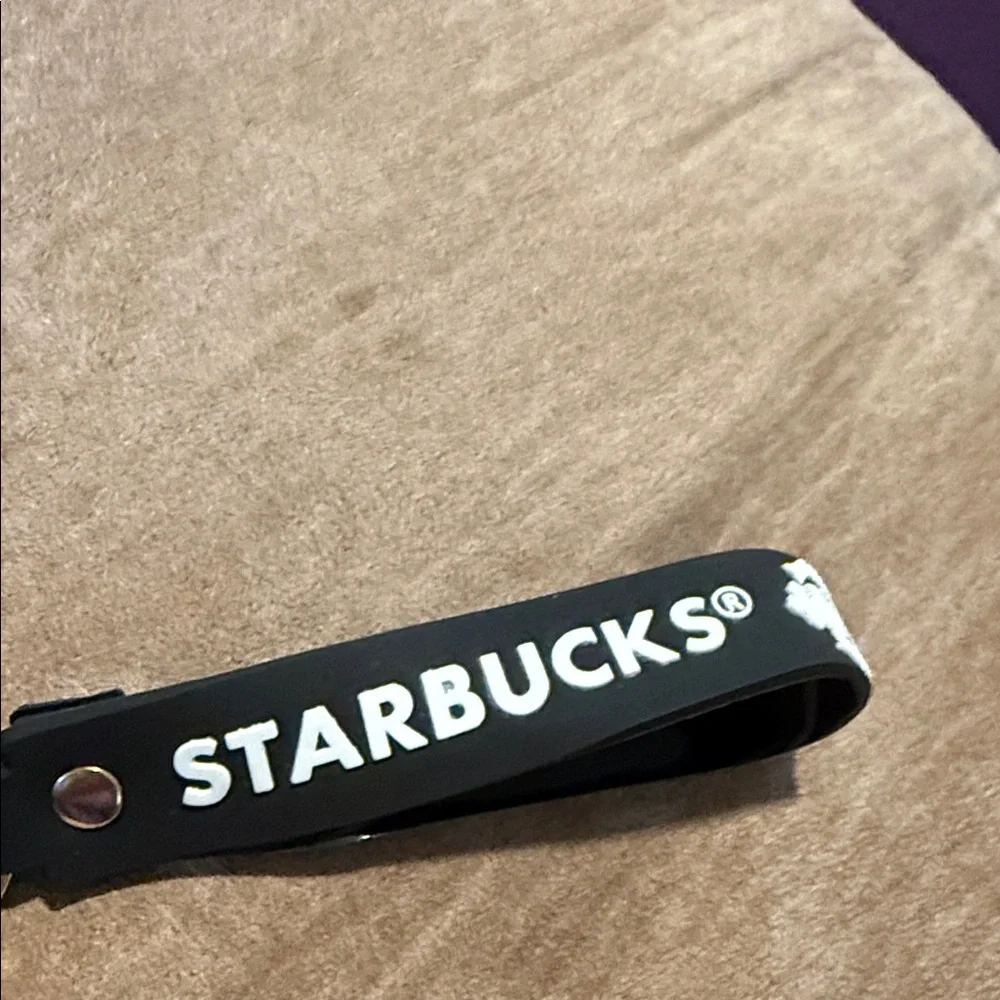 Starbucks Brown Coffee Cup Keychain with Black Lanyard - Picture 4 of 4